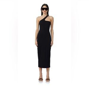 Black One-Shoulder Dress, size S